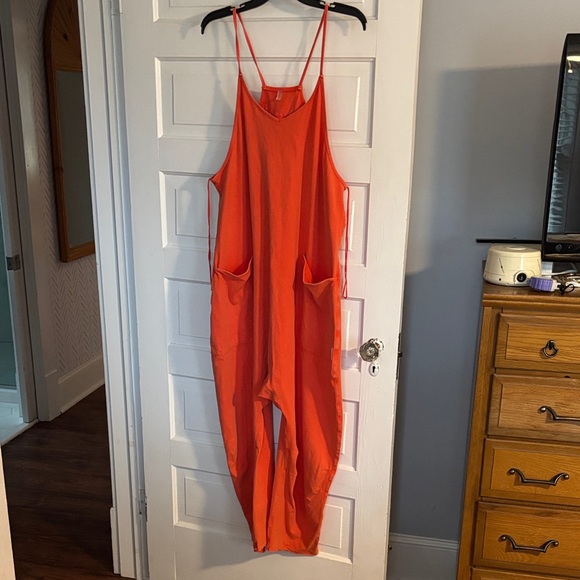 free people movement Pants - Free People Movement Women's Orange Jumpsuit